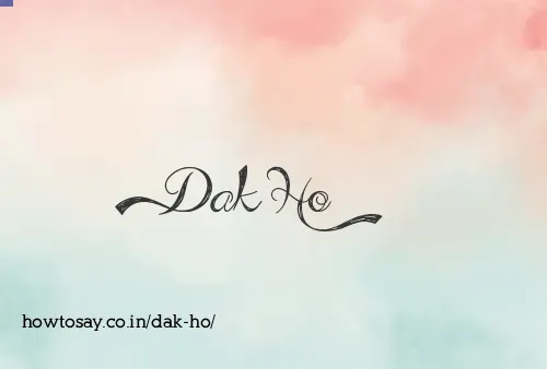 Dak Ho
