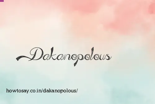 Dakanopolous