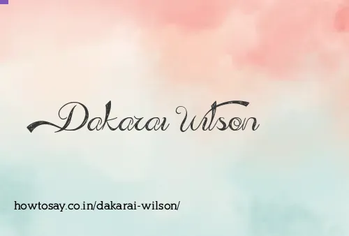 Dakarai Wilson