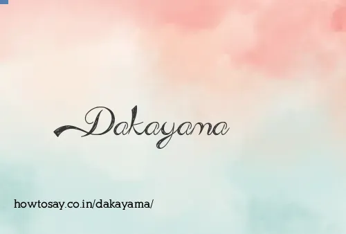 Dakayama