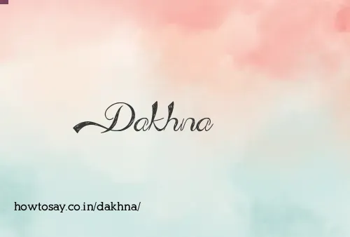Dakhna