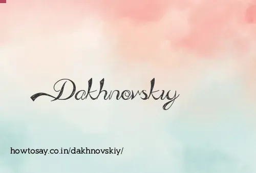 Dakhnovskiy