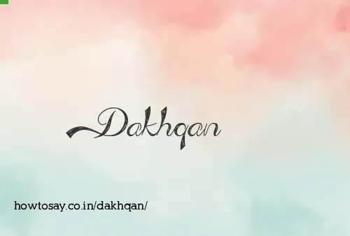 Dakhqan
