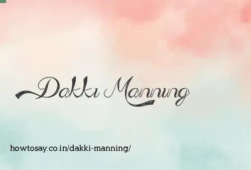 Dakki Manning