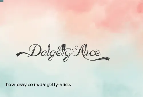 Dalgetty Alice