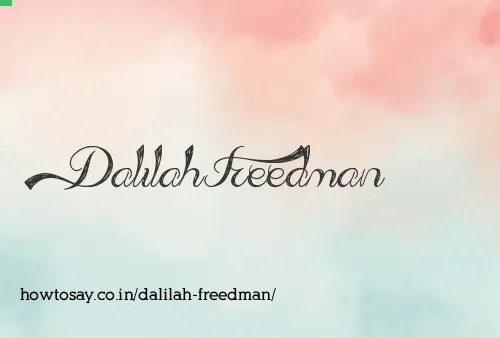 Dalilah Freedman