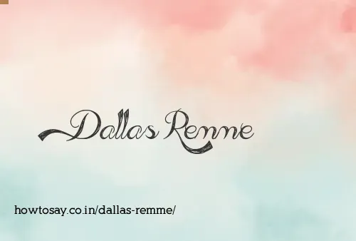 Dallas Remme