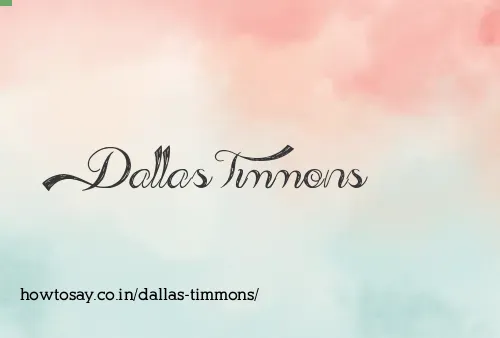Dallas Timmons