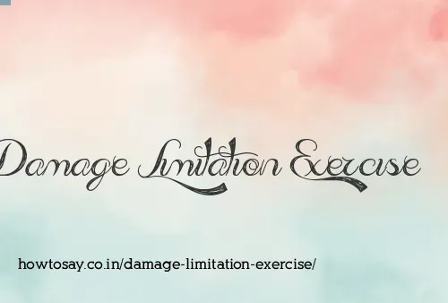 Damage Limitation Exercise