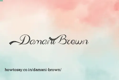 Damani Brown