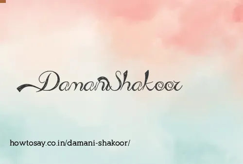 Damani Shakoor