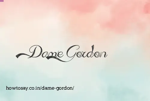 Dame Gordon