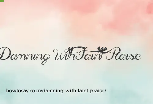 Damning With Faint Praise