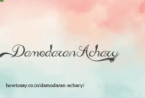 Damodaran Achary