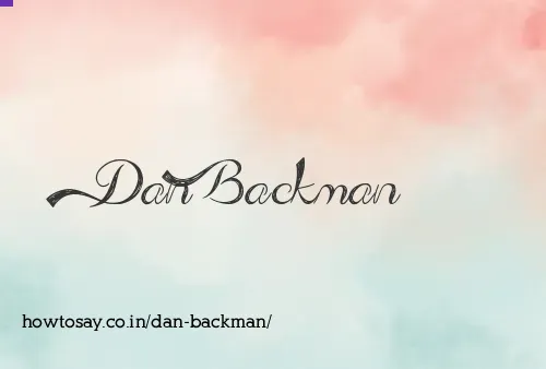 Dan Backman
