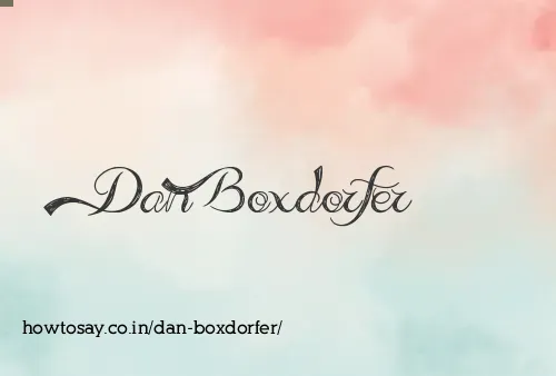Dan Boxdorfer