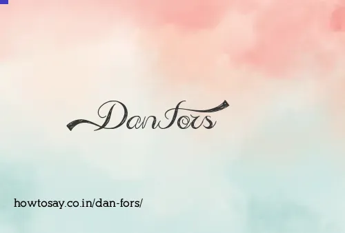 Dan Fors
