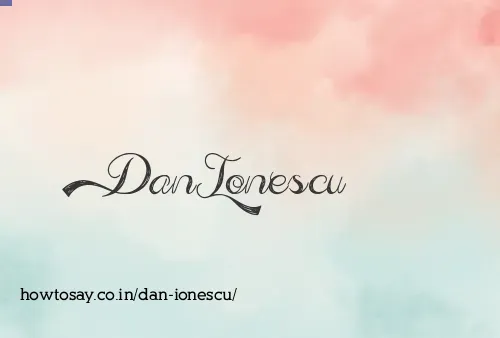 Dan Ionescu