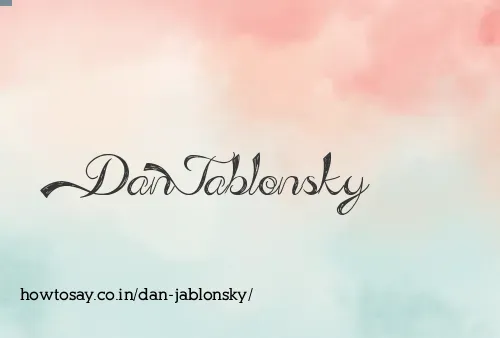 Dan Jablonsky