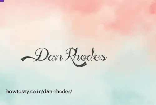 Dan Rhodes