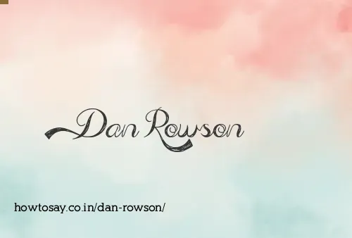 Dan Rowson