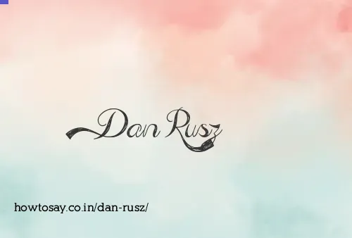 Dan Rusz