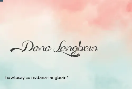 Dana Langbein