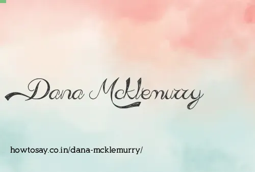 Dana Mcklemurry