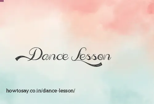 Dance Lesson