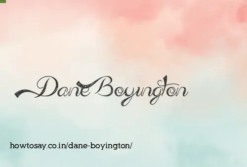 Dane Boyington