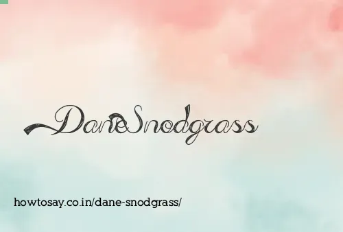 Dane Snodgrass