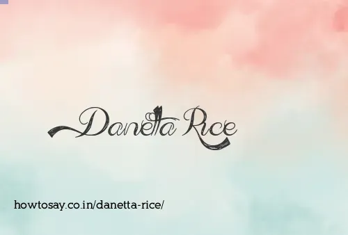 Danetta Rice