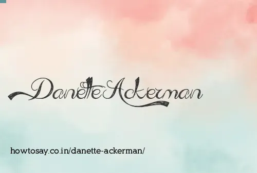 Danette Ackerman