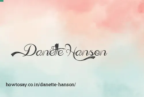 Danette Hanson