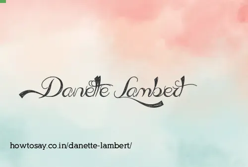 Danette Lambert