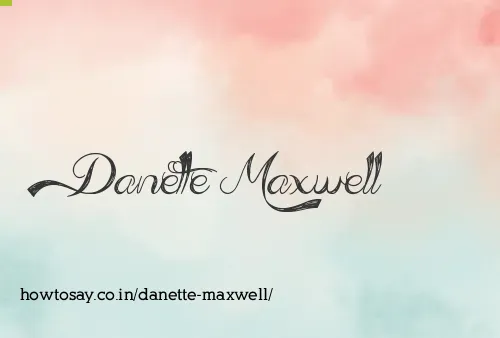 Danette Maxwell
