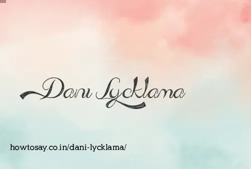 Dani Lycklama