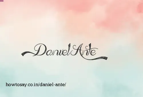 Daniel Ante