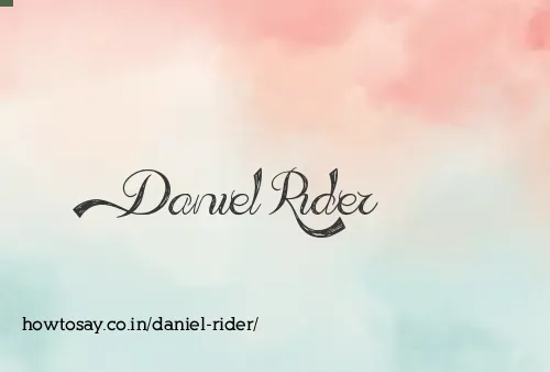 Daniel Rider