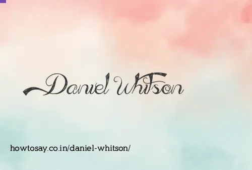 Daniel Whitson