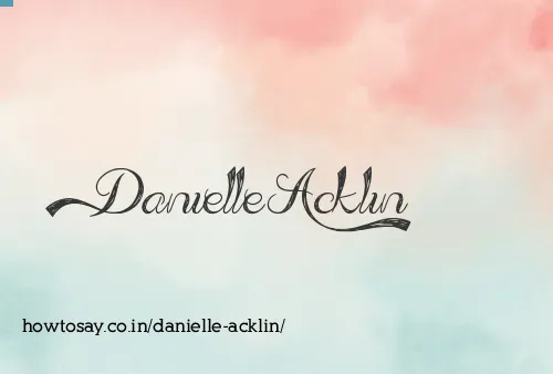 Danielle Acklin