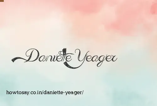 Daniette Yeager
