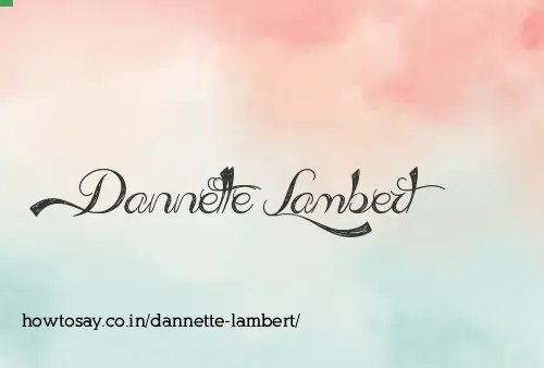 Dannette Lambert