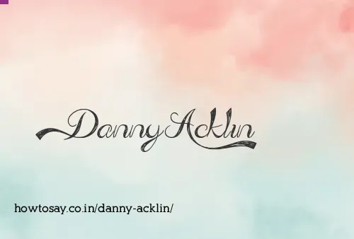 Danny Acklin