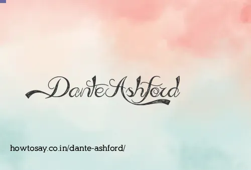Dante Ashford