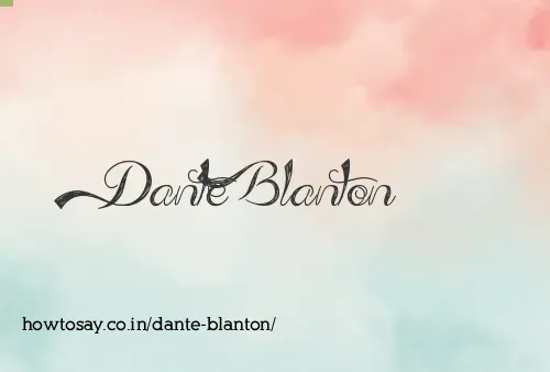 Dante Blanton