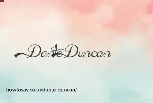 Dante Duncan