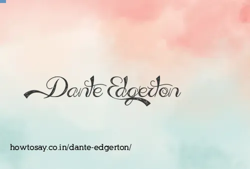 Dante Edgerton
