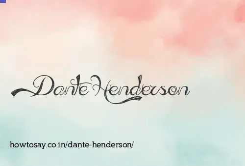 Dante Henderson