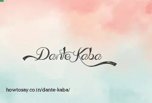 Dante Kaba